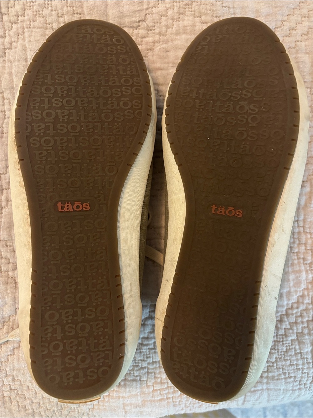 Taos Beige Canvas Lace-Up Women's Sneakers - Picture 2 of 3
